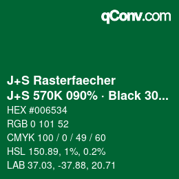 Farbcode: J+S Rasterfaecher - J+S 570K 090% · Black 30% | qconv.com