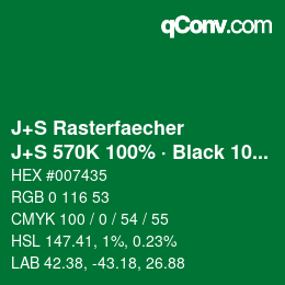 カラーコード: J+S Rasterfaecher - J+S 570K 100% · Black 10% | qconv.com