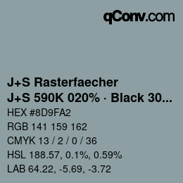 Code couleur: J+S Rasterfaecher - J+S 590K 020% · Black 30% | qconv.com