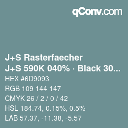 Farbcode: J+S Rasterfaecher - J+S 590K 040% · Black 30% | qconv.com