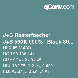 Code couleur: J+S Rasterfaecher - J+S 590K 050% · Black 30% | qconv.com