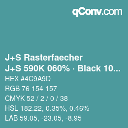カラーコード: J+S Rasterfaecher - J+S 590K 060% · Black 10% | qconv.com