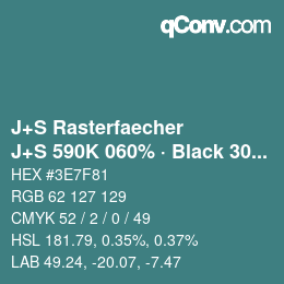 Color code: J+S Rasterfaecher - J+S 590K 060% · Black 30% | qconv.com