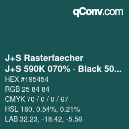 Code couleur: J+S Rasterfaecher - J+S 590K 070% · Black 50% | qconv.com