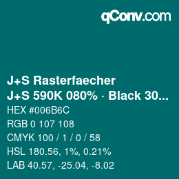 Farbcode: J+S Rasterfaecher - J+S 590K 080% · Black 30% | qconv.com