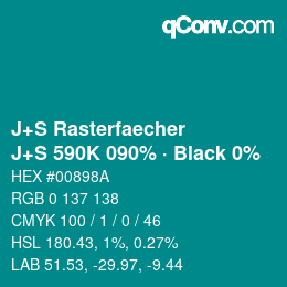 Farbcode: J+S Rasterfaecher - J+S 590K 090% · Black 0% | qconv.com