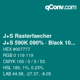 Code couleur: J+S Rasterfaecher - J+S 590K 090% · Black 10% | qconv.com