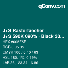 Farbcode: J+S Rasterfaecher - J+S 590K 090% · Black 30% | qconv.com