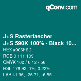 カラーコード: J+S Rasterfaecher - J+S 590K 100% · Black 10% | qconv.com