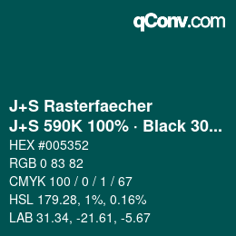 カラーコード: J+S Rasterfaecher - J+S 590K 100% · Black 30% | qconv.com