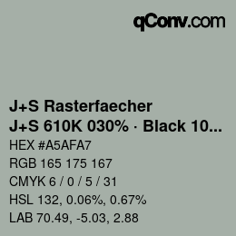 Code couleur: J+S Rasterfaecher - J+S 610K 030% · Black 10% | qconv.com