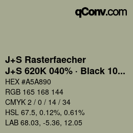 Code couleur: J+S Rasterfaecher - J+S 620K 040% · Black 10% | qconv.com