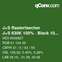 Farbcode: J+S Rasterfaecher - J+S 630K 100% · Black 10% | qconv.com