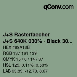 Code couleur: J+S Rasterfaecher - J+S 640K 030% · Black 30% | qconv.com