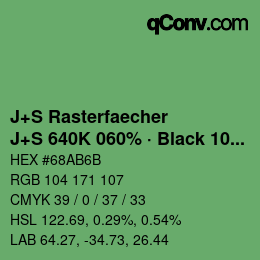 Farbcode: J+S Rasterfaecher - J+S 640K 060% · Black 10% | qconv.com