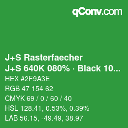 Code couleur: J+S Rasterfaecher - J+S 640K 080% · Black 10% | qconv.com