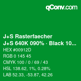 Code couleur: J+S Rasterfaecher - J+S 640K 090% · Black 10% | qconv.com