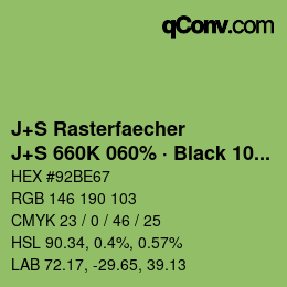 Color code: J+S Rasterfaecher - J+S 660K 060% · Black 10% | qconv.com