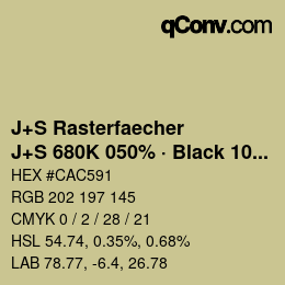 Color code: J+S Rasterfaecher - J+S 680K 050% · Black 10% | qconv.com