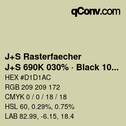 Code couleur: J+S Rasterfaecher - J+S 690K 030% · Black 10% | qconv.com