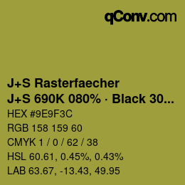 Code couleur: J+S Rasterfaecher - J+S 690K 080% · Black 30% | qconv.com