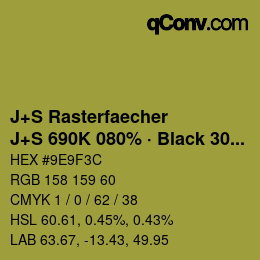 Color code: J+S Rasterfaecher - J+S 690K 080% · Black 30% | qconv.com