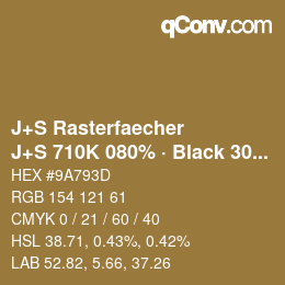 Code couleur: J+S Rasterfaecher - J+S 710K 080% · Black 30% | qconv.com