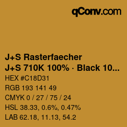 Farbcode: J+S Rasterfaecher - J+S 710K 100% · Black 10% | qconv.com