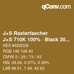 Farbcode: J+S Rasterfaecher - J+S 710K 100% · Black 30% | qconv.com