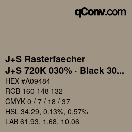 Farbcode: J+S Rasterfaecher - J+S 720K 030% · Black 30% | qconv.com