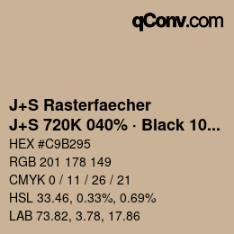 Farbcode: J+S Rasterfaecher - J+S 720K 040% · Black 10% | qconv.com