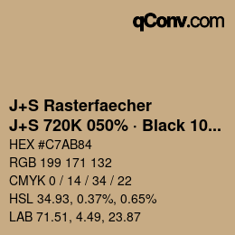 Farbcode: J+S Rasterfaecher - J+S 720K 050% · Black 10% | qconv.com