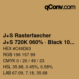 Code couleur: J+S Rasterfaecher - J+S 720K 060% · Black 10% | qconv.com