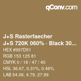 Color code: J+S Rasterfaecher - J+S 720K 060% · Black 30% | qconv.com