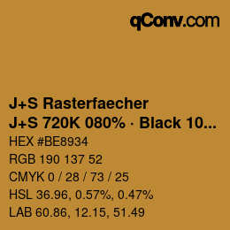 Farbcode: J+S Rasterfaecher - J+S 720K 080% · Black 10% | qconv.com