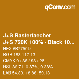 Farbcode: J+S Rasterfaecher - J+S 720K 100% · Black 10% | qconv.com