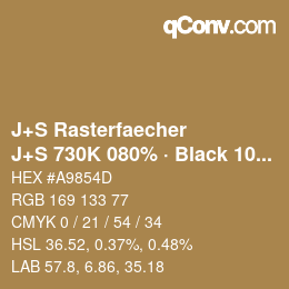 Code couleur: J+S Rasterfaecher - J+S 730K 080% · Black 10% | qconv.com