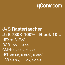 Farbcode: J+S Rasterfaecher - J+S 730K 100% · Black 10% | qconv.com