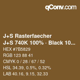 Farbcode: J+S Rasterfaecher - J+S 740K 100% · Black 10% | qconv.com