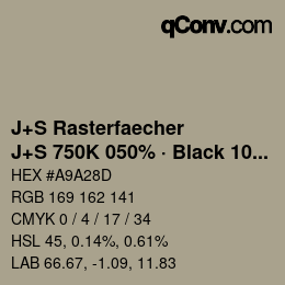 Code couleur: J+S Rasterfaecher - J+S 750K 050% · Black 10% | qconv.com