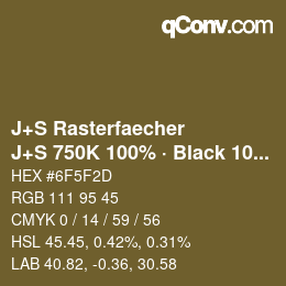 カラーコード: J+S Rasterfaecher - J+S 750K 100% · Black 10% | qconv.com