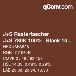 Code couleur: J+S Rasterfaecher - J+S 780K 100% · Black 10% | qconv.com
