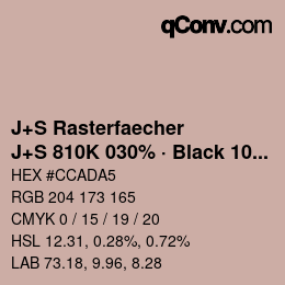 Farbcode: J+S Rasterfaecher - J+S 810K 030% · Black 10% | qconv.com