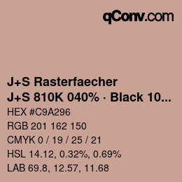 Farbcode: J+S Rasterfaecher - J+S 810K 040% · Black 10% | qconv.com