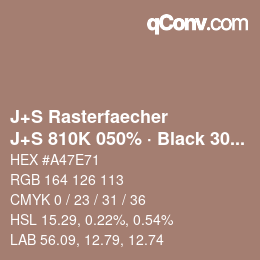 Farbcode: J+S Rasterfaecher - J+S 810K 050% · Black 30% | qconv.com
