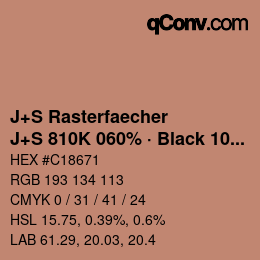 Farbcode: J+S Rasterfaecher - J+S 810K 060% · Black 10% | qconv.com