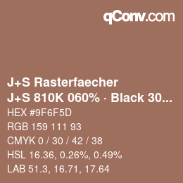 Farbcode: J+S Rasterfaecher - J+S 810K 060% · Black 30% | qconv.com