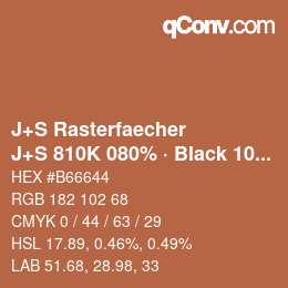Farbcode: J+S Rasterfaecher - J+S 810K 080% · Black 10% | qconv.com