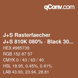 Code couleur: J+S Rasterfaecher - J+S 810K 080% · Black 30% | qconv.com