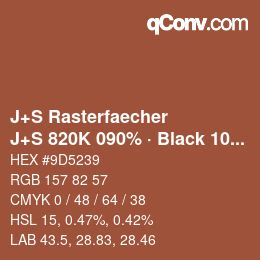 Farbcode: J+S Rasterfaecher - J+S 820K 090% · Black 10% | qconv.com